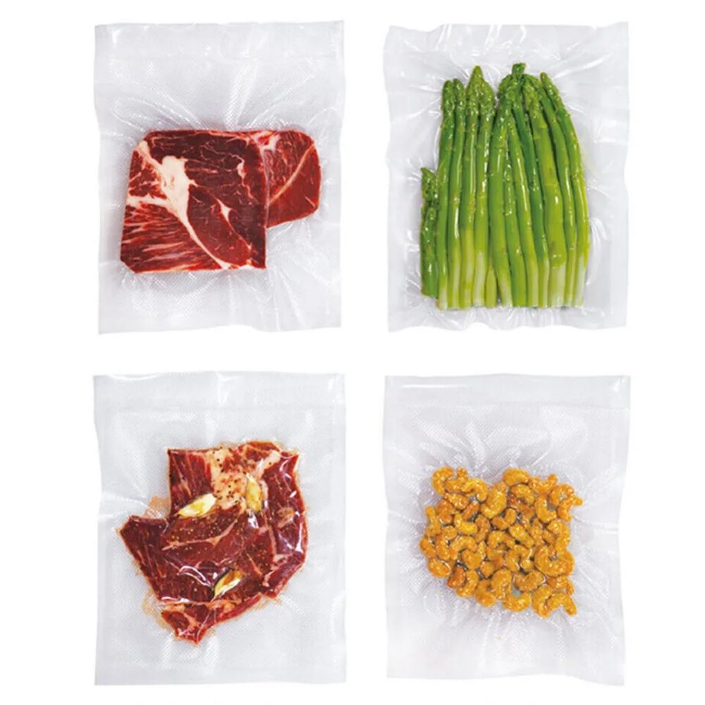 Wanda 100PCS Strong Vacuum Sealer Food Storage Bags Textured Keep Fresh Sealed Pouches