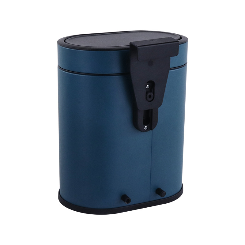 5L Wall-Mounted Runway Bin with Push Button Lid Kitchen Hanging Trash Can