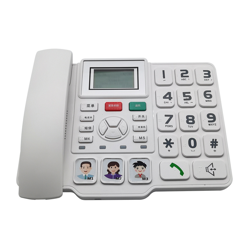 4G Fixed Wireless Table Phone with One-Button Sos Call for Old People