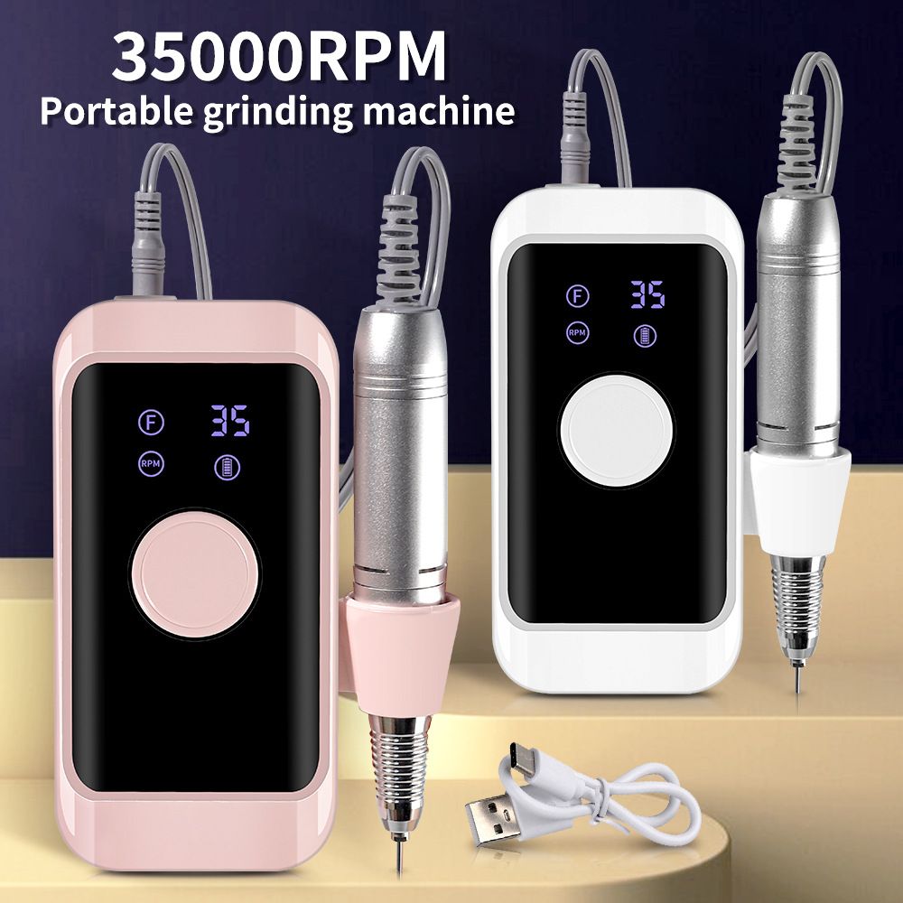 Hot Sale 35000rpm Rechargeable Portable Nail Drill Machine Electric Cordless Nail Drill
