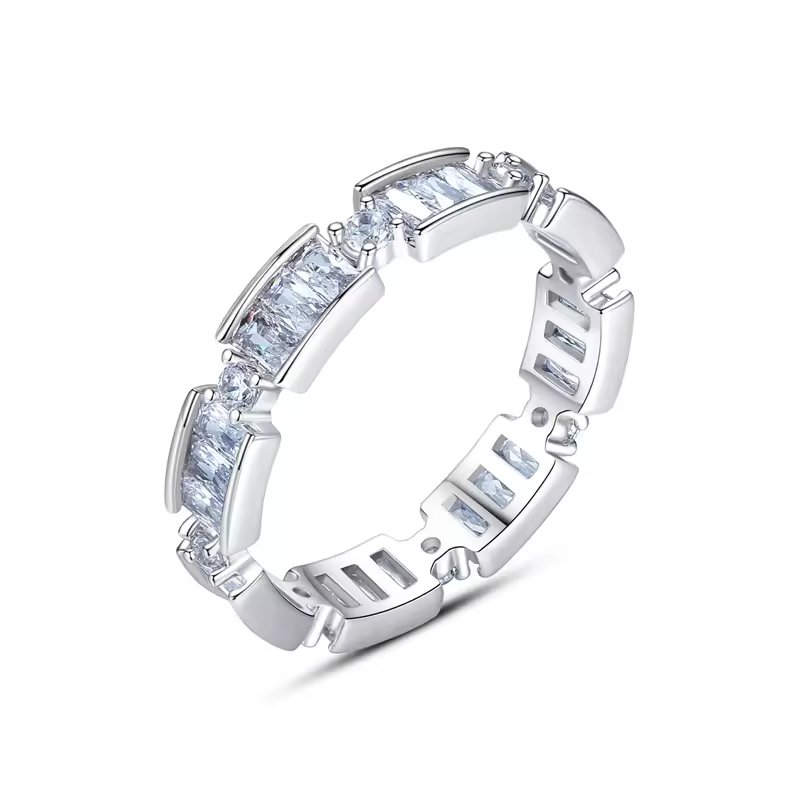 Luoteemi Fancy Cubic Zircon Paved Ring Of Personalized Latest Design For Girl Luxurious Jewelry