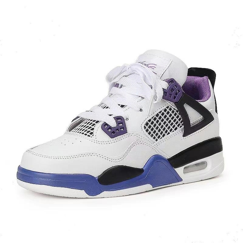 Fourth-Generation White and Blue OEM Version Men and Women Fashion Sports Basketball Shoes Running Sneaker