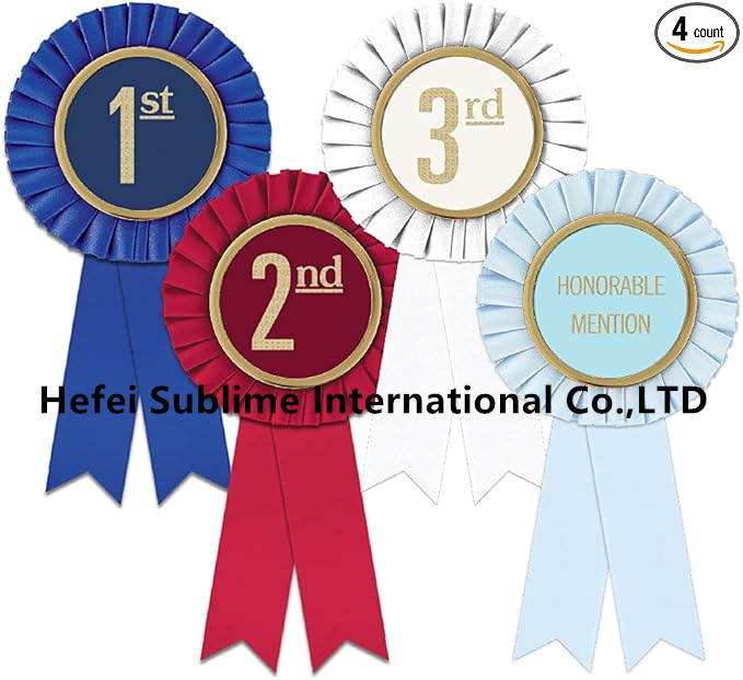 Genuine Award Ribbon Rosette Set - 1st 2ND 3rd