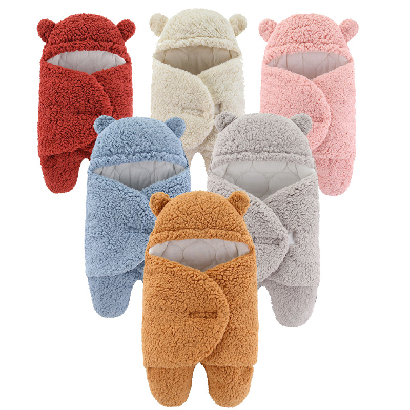 Newborn Baby Winter Blanket & Swaddling Wraps Swaddle Blanket Baby Sleeping Bag Sack Baby Swaddle