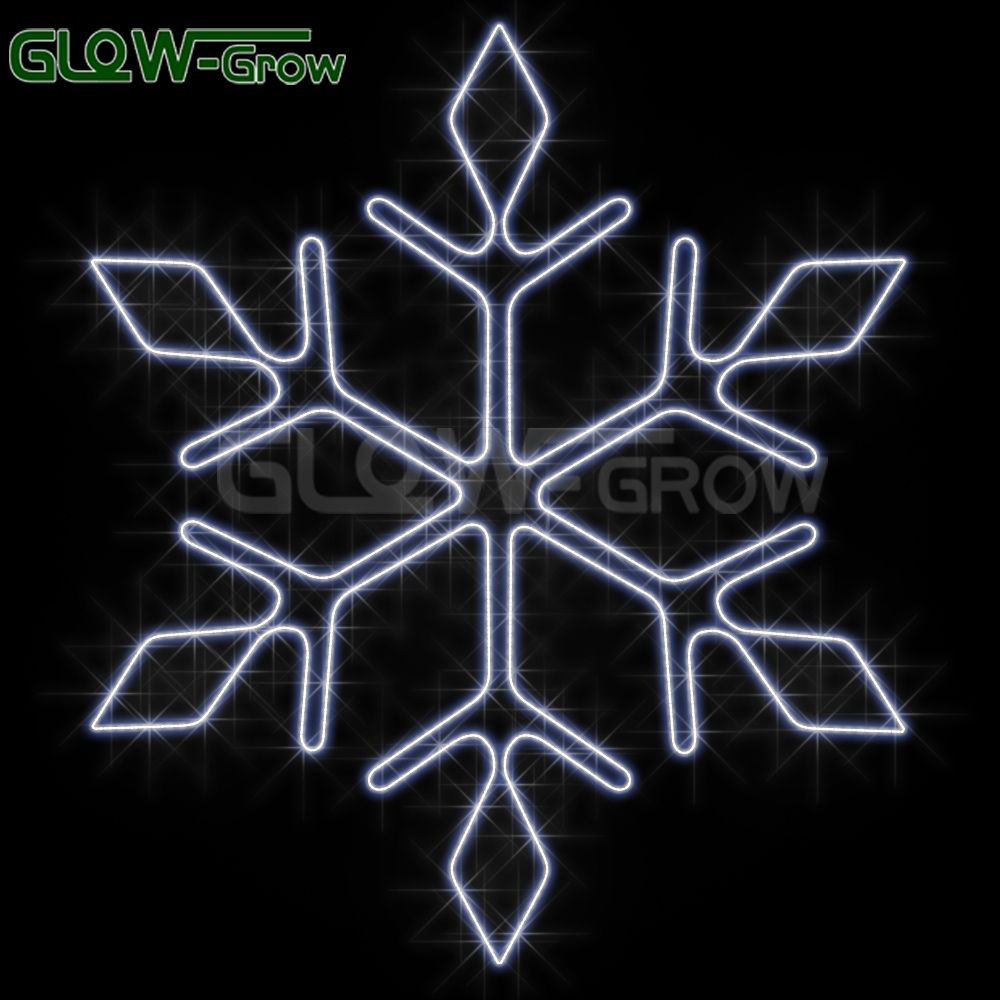 Supplier IP65 Waterproof White Christmas LED Snowflake Motif Light for Party Home Shopping Mall Decoration