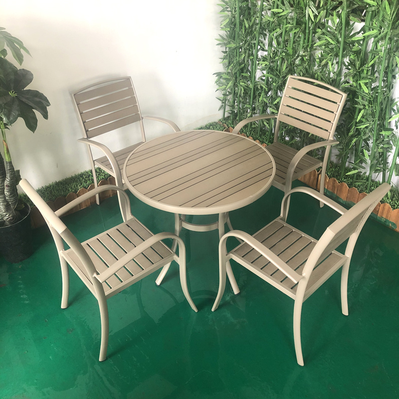 (SP-OC726) Hot Selling Outdoor Tables and Chairs Set Garden Park Furniture Customizable Size Garden Tables and Chairs