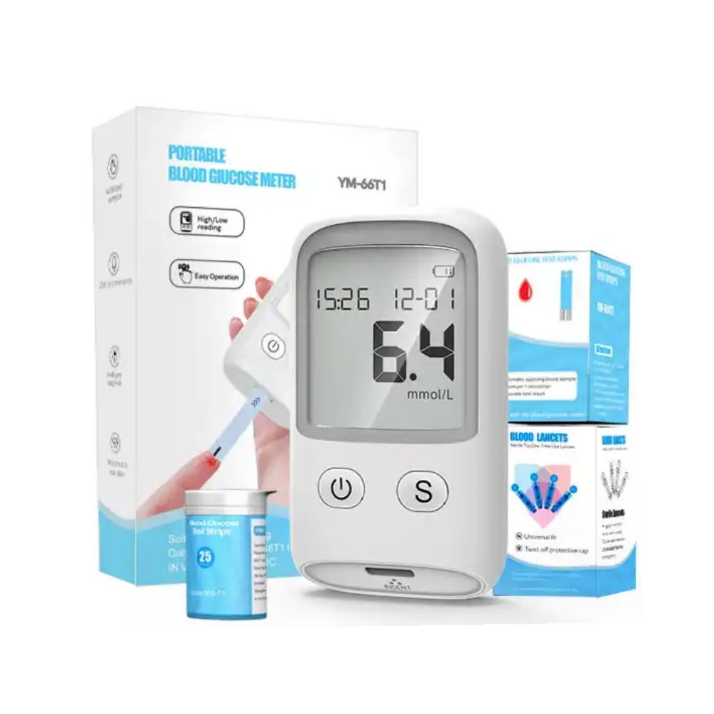Home Use LCD Screen Blood Glucose Monitoring Device Smart Glucometer Glucose Monitor