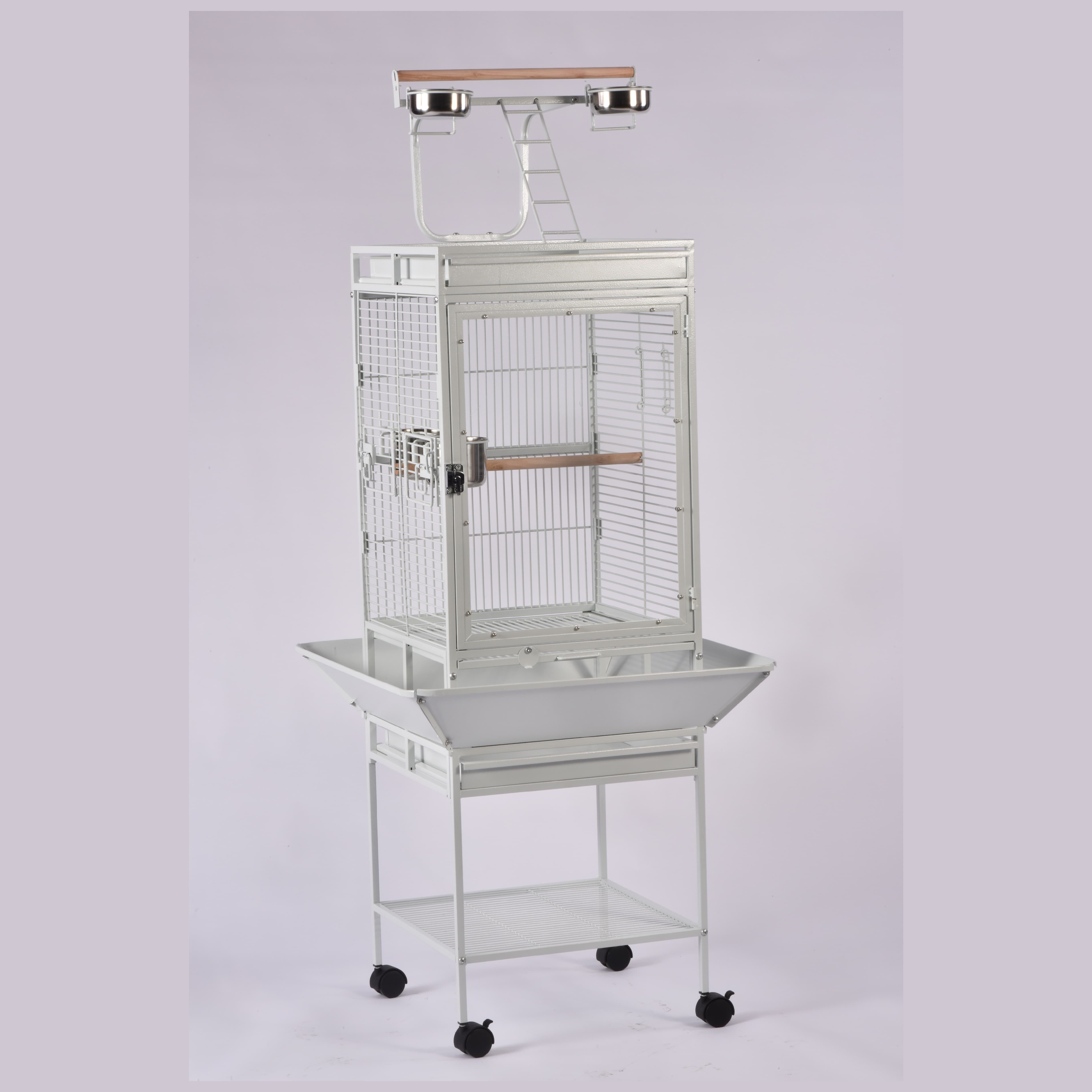 Pet Cage Vertical Type Stainless Steel Decoration Luxury Canary Budgie Parrot Cages Movable Extra Large Size Birds Cage