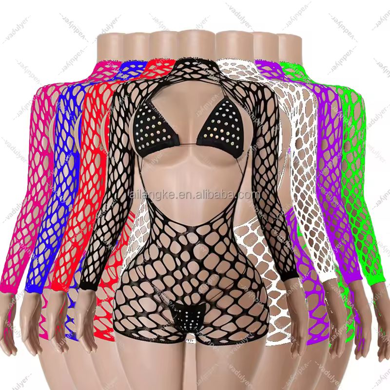 Original Vendors Hot Selling College Girl Women Lowest Price Fishnet Nylon Sexy Costumes