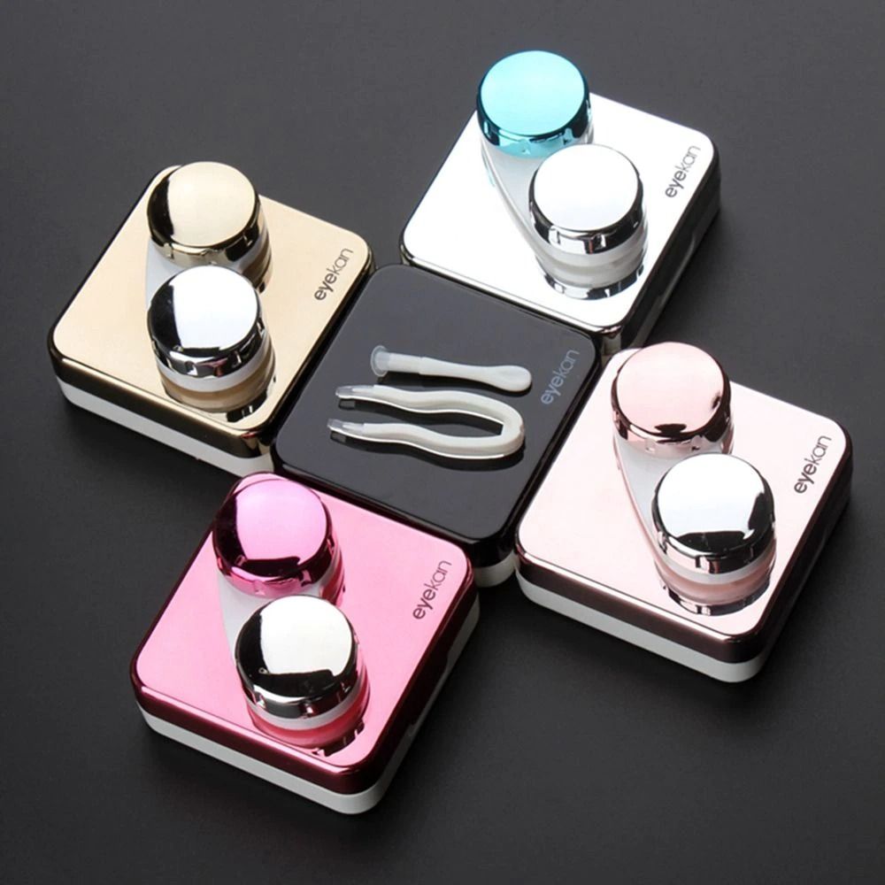 1PC Contact Lens Case Square Travel Portable Solid Color Lens Cover Container Holder Storage Eye Contacts Lenses Case