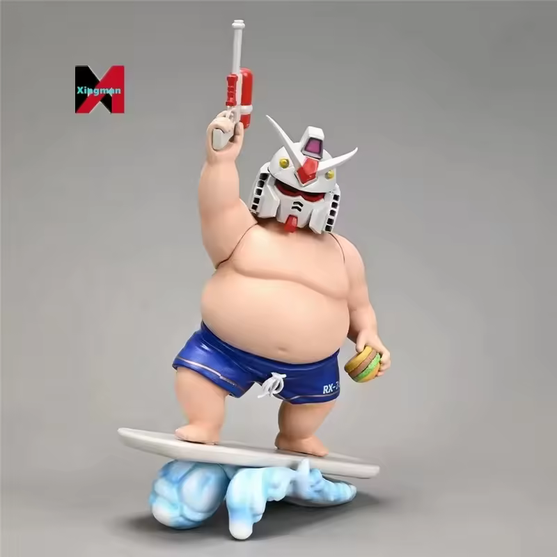 Muscle Man Protein Powder Surfer Original Eyes Light Up Figure Model Statue Collectible Fitness Comedy Doll Action Toy