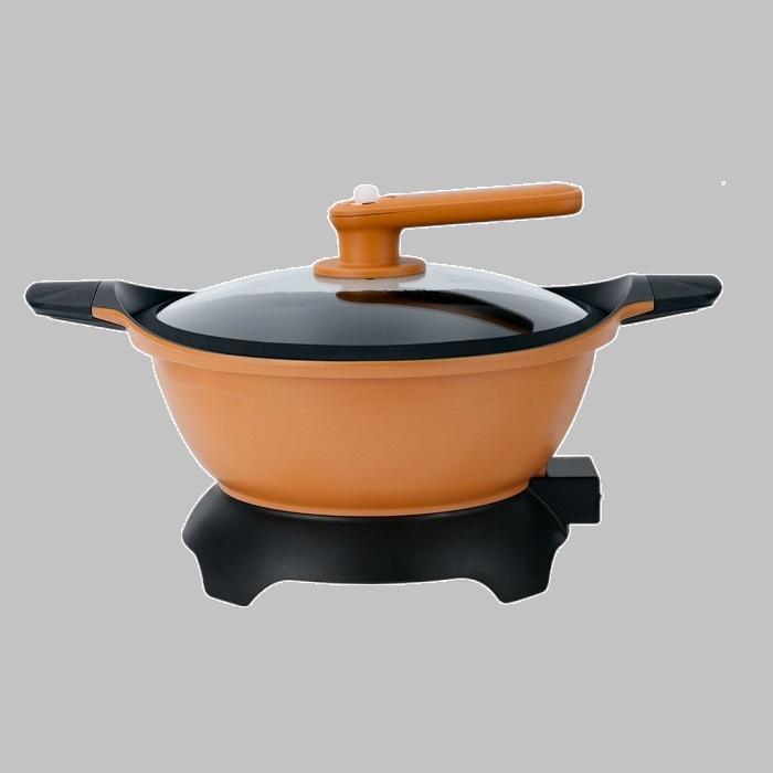Wok Clay Medical Stone Non-Stick Pan Round Bottom Electric Wok and Skillet