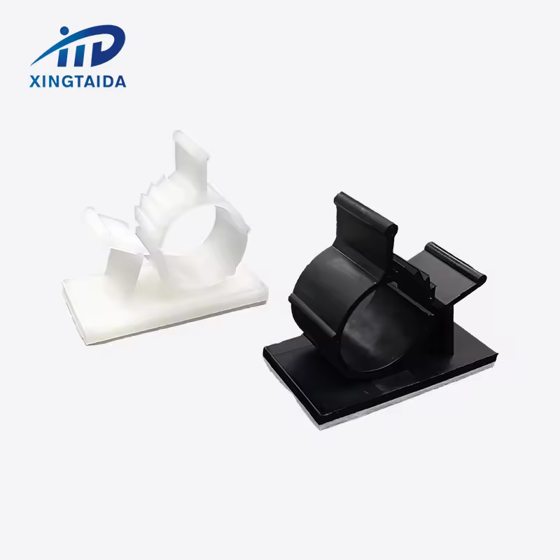 Black Adhesive Backed Nylon Wire Adjustable Cable Clips Clamps Mounts Plastic Cable Clamps