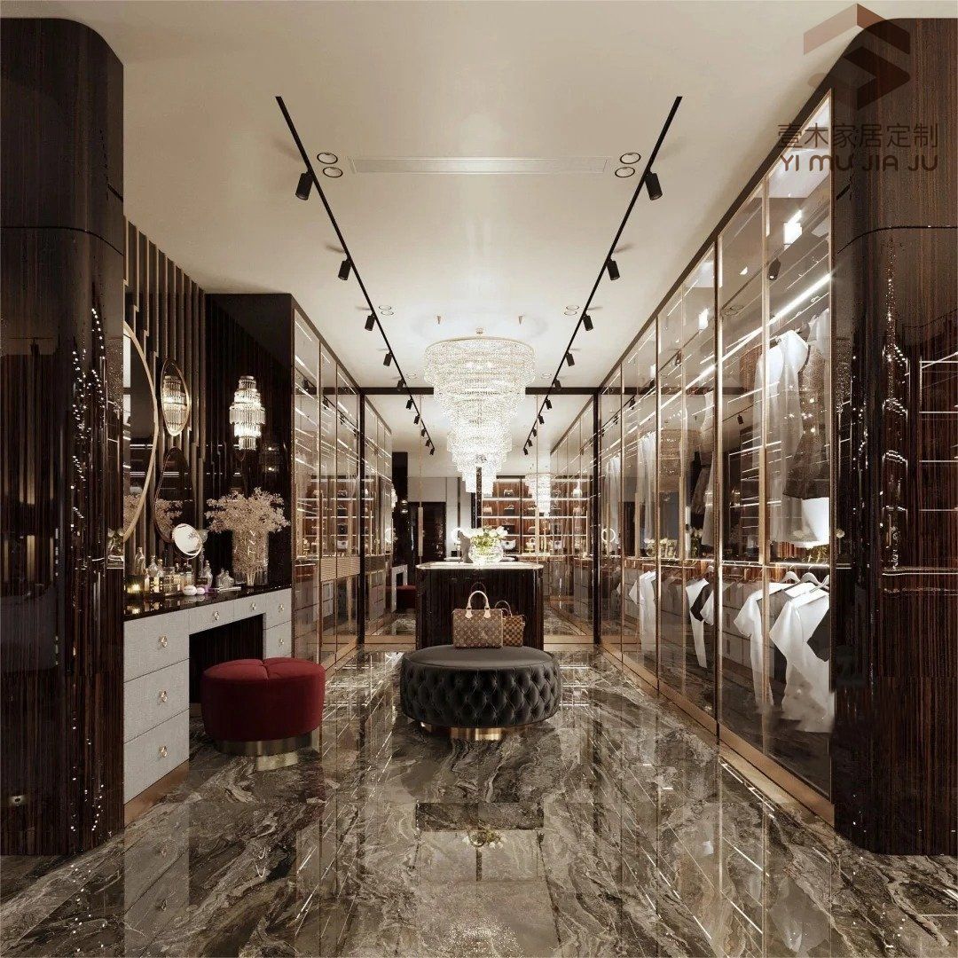 High End Wardrobe Closet with Wood Villa Furniture Factory Price Drawer Teak