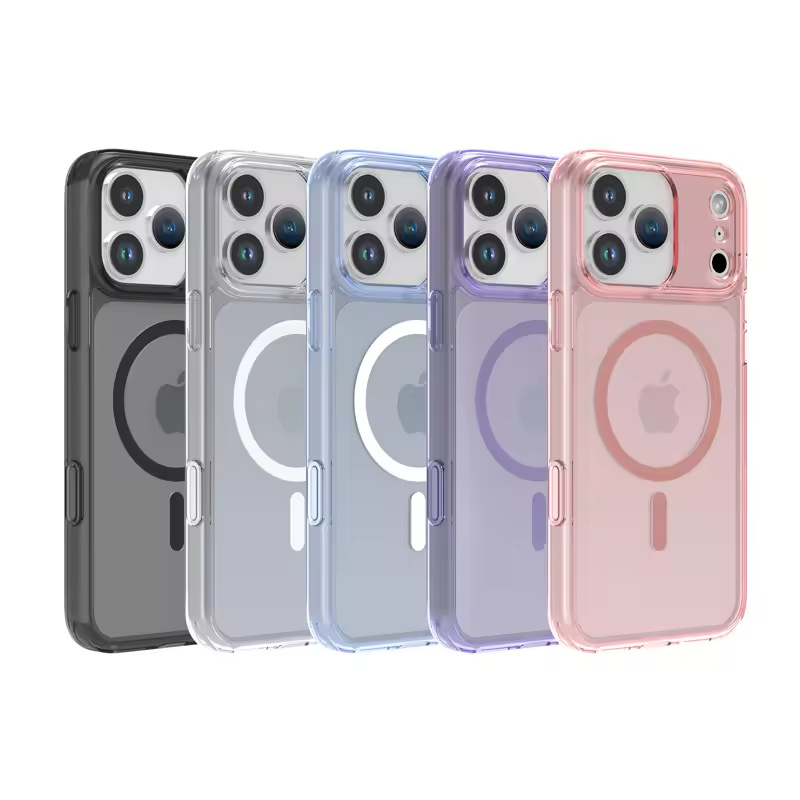 for Phone 17 16 15 Luxury Ultra Thin Electroplating Matte Transparent Shockproof Lens Protection Phone Case