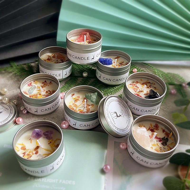2023 New Arrival Luxury Gift Sets Dry Flower Candle Scented Wax Candles Aromatherapy Soy Wax Candles in Stock