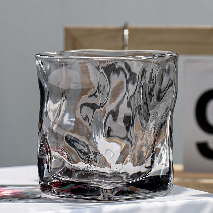 Water Cup Sustainable Home Use Mug Crystal Manufacturer Vintage Tea Coffee Creative Grey Glass Drinking Cup