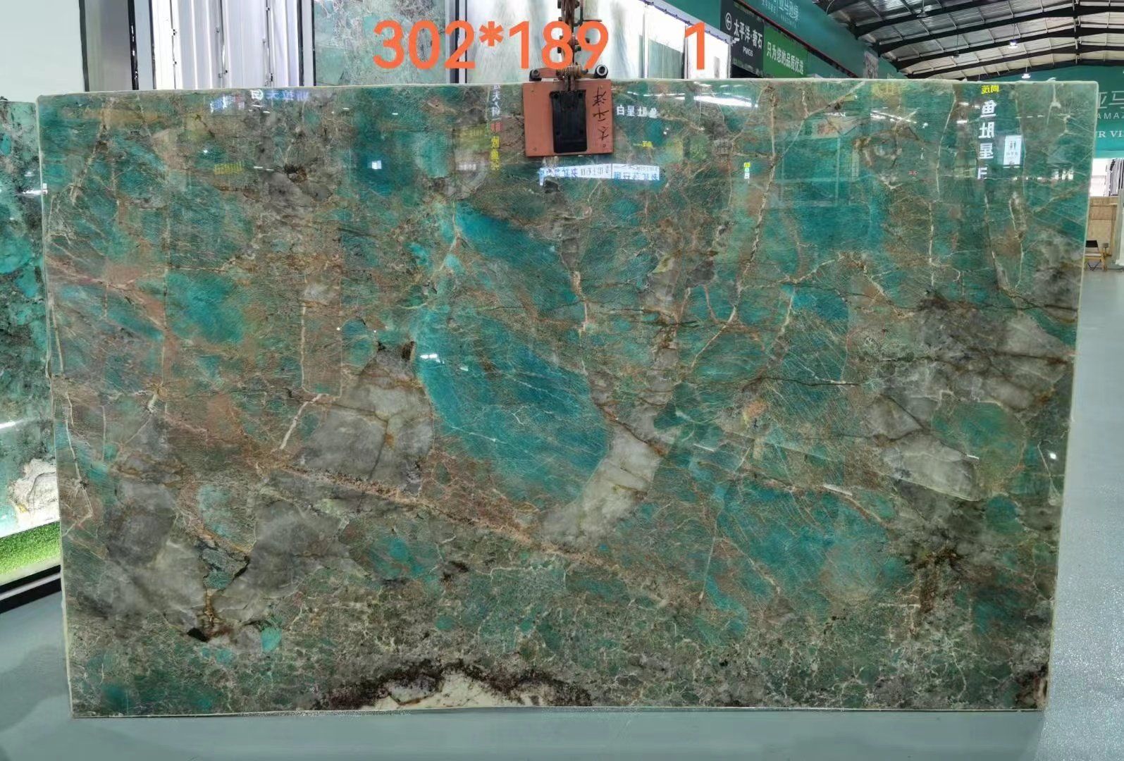 2024 Popular Amazon Green Stone Big Slab for Hotel