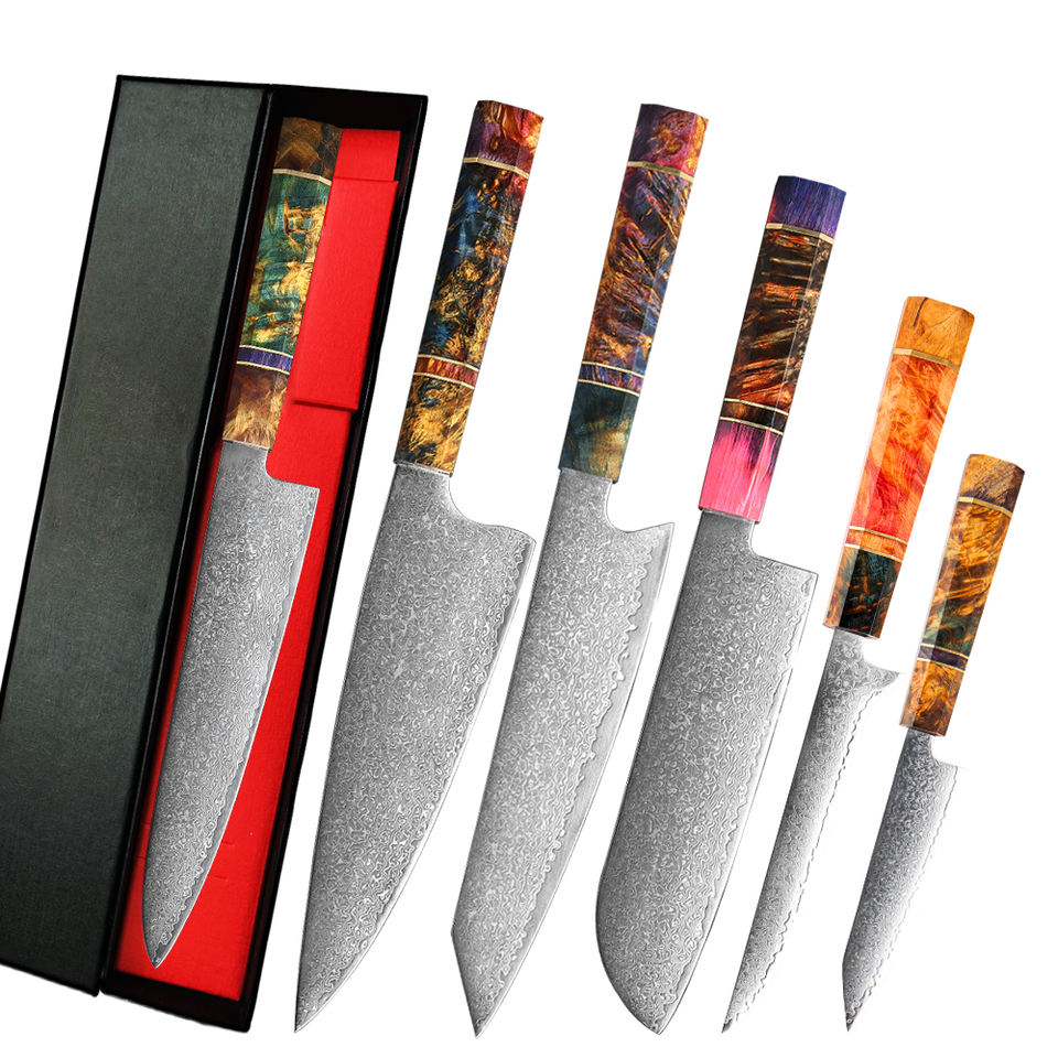 Japanese 67layers Damascus Steel Cleaver Kiritsuke Knives Home Tool Slicing Gifts Damascus Steel Chef Handmade Kitchen Knife