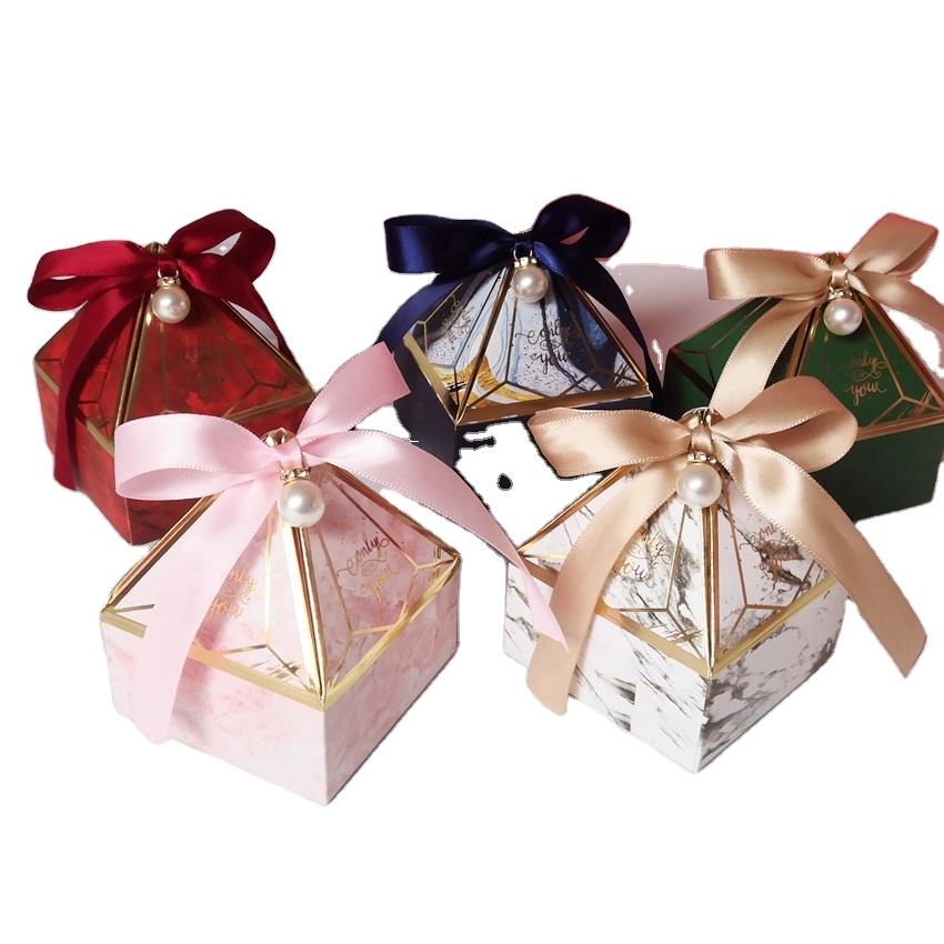 Wholesale Price OEM Gift Box Paper Wedding Favors Paper Candy Boxes with Custom Print Logo Giveaway Boxes