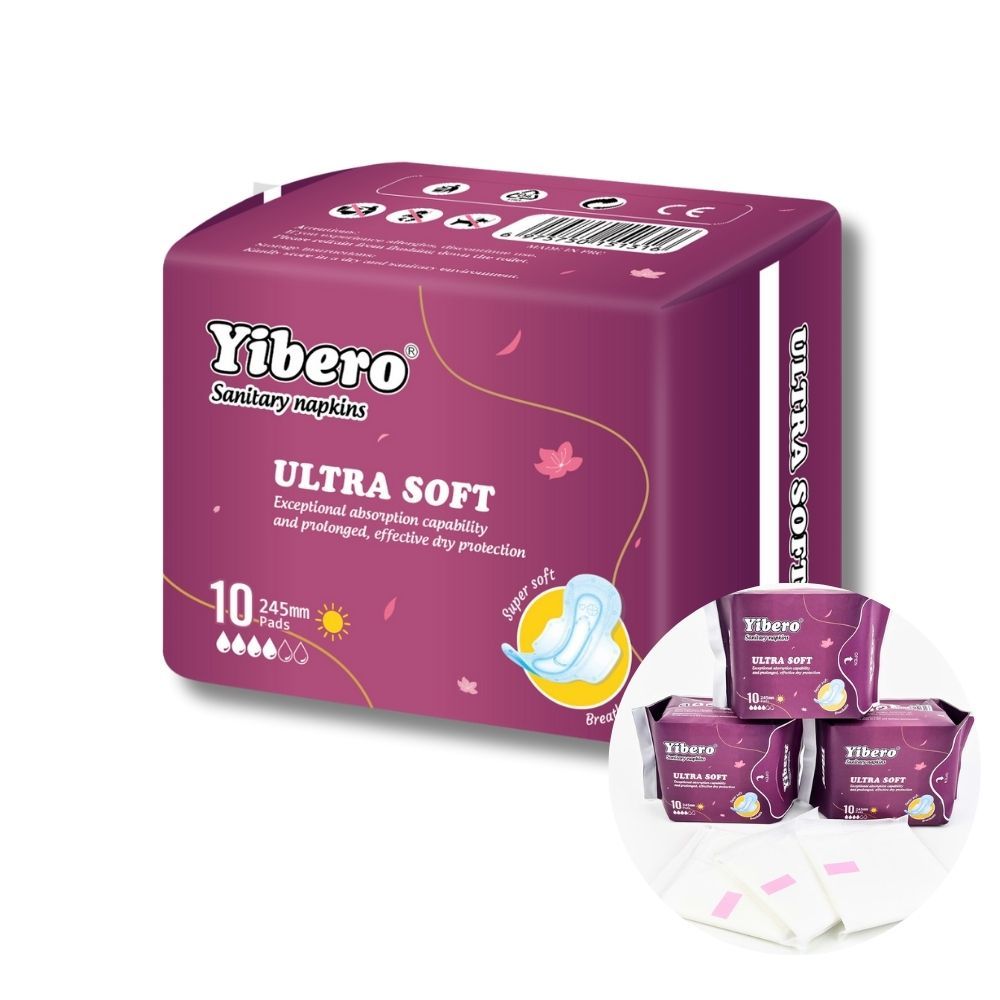 High Quality Super Absorbent Breathable Feminine Hygiene Products Cotton Sanitary Private Label Menstrual Pads