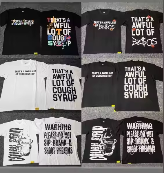 That's A Awful Lot Of Cough Syrup T-shirts Men's Clothing Top Quality 100% Cotton Printed Oversized T Shirts For Men