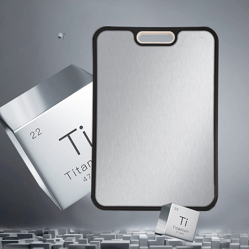 Chinese Innovation Pure Titanium Wheat Straw Double Sided Titanium Cutting Board