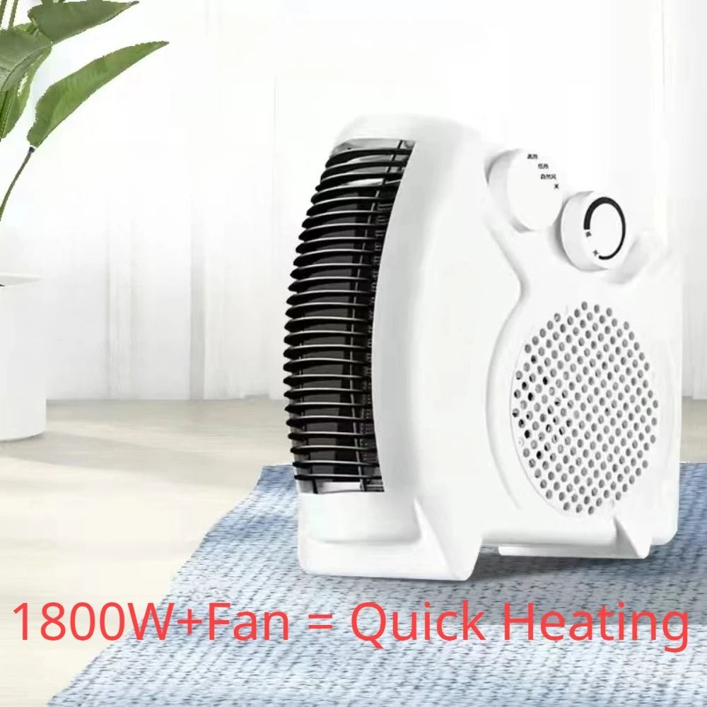 Portable Electric Space Heater 1800W Small Desk Ceramic Hot Air Fan