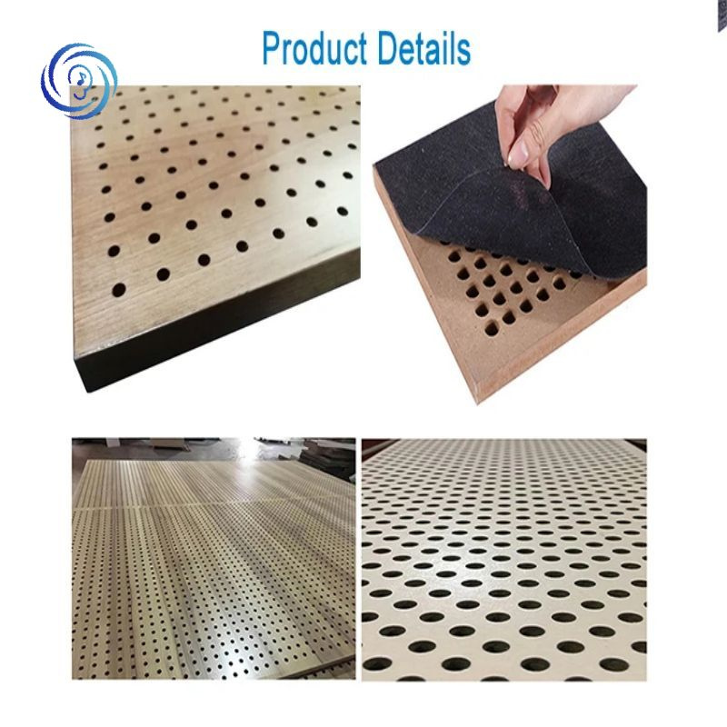 Perforated Soundproofing Ceiling Wooden Acoustic Panel Home Decor 3D Wall Panel