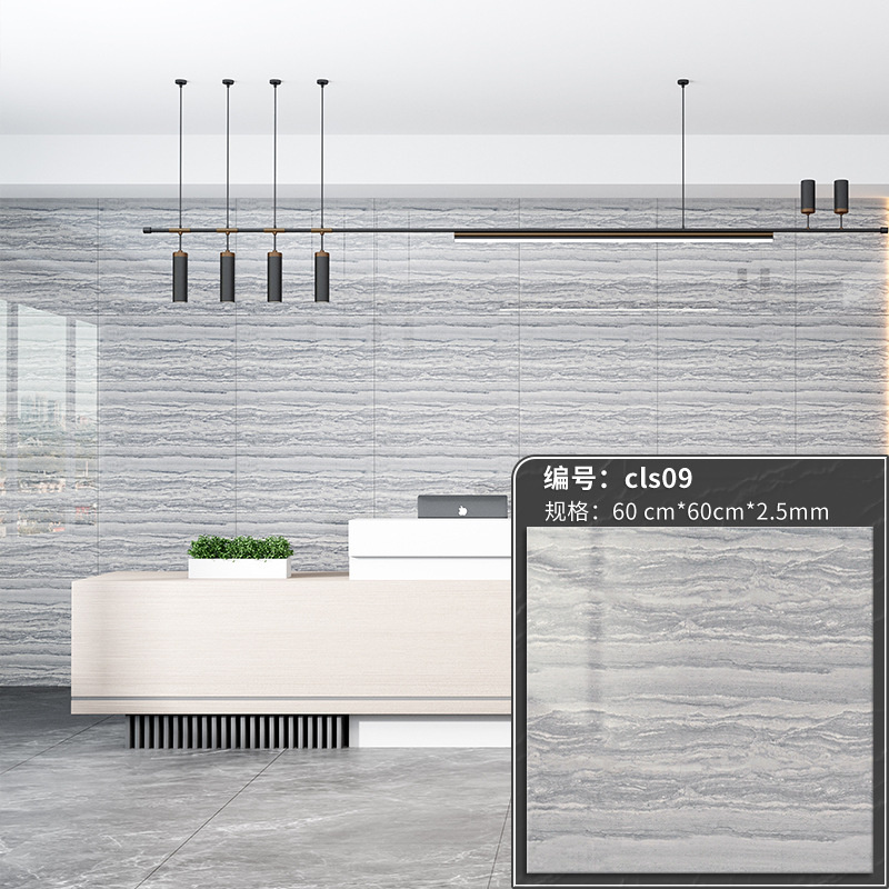 2024 New Style Vingyl Marble Tile Wallpaper Home Office Wall Decor Sticker