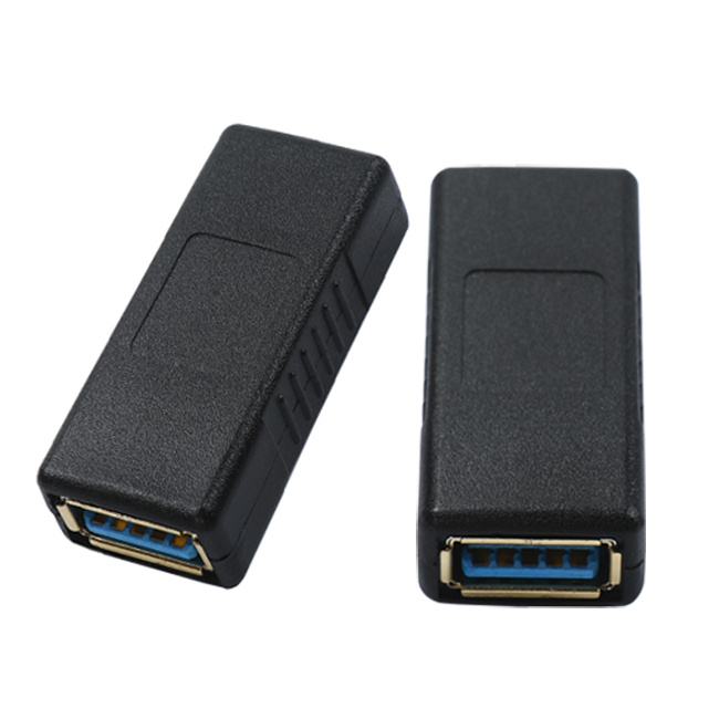 Cheap Black Molded USB3.0 Af to Af Adapter