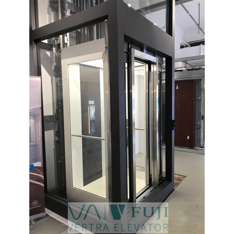 Manufacturer Direct 1m/S 320kg Shaftless Home Elevator 4 Persons Residential Glass Elevator