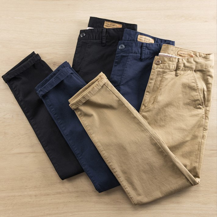 100% Cotton Mens Chino Manufacturer Mens Khaki Chino Pants Mens Slim Chino