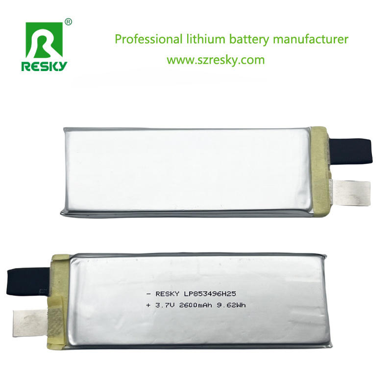 Solar Battery Lithium Battery 853496 25c 3.7V 2600mAh 9.62wh Rechargeable Lithium Cell