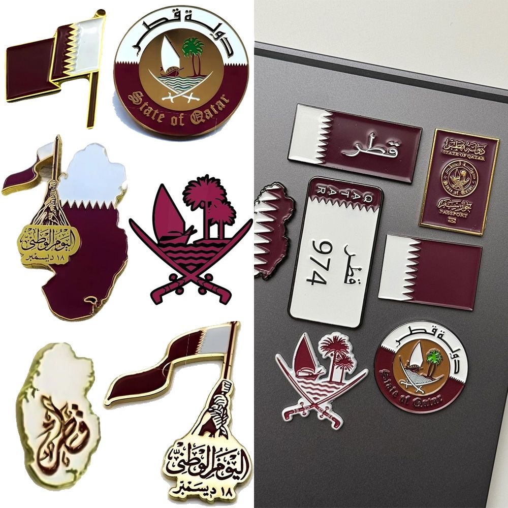Saudi Arabia Oman Mobile Photo 3m Qatar Metal Stickers Badge Metal Pin Broooches Pins