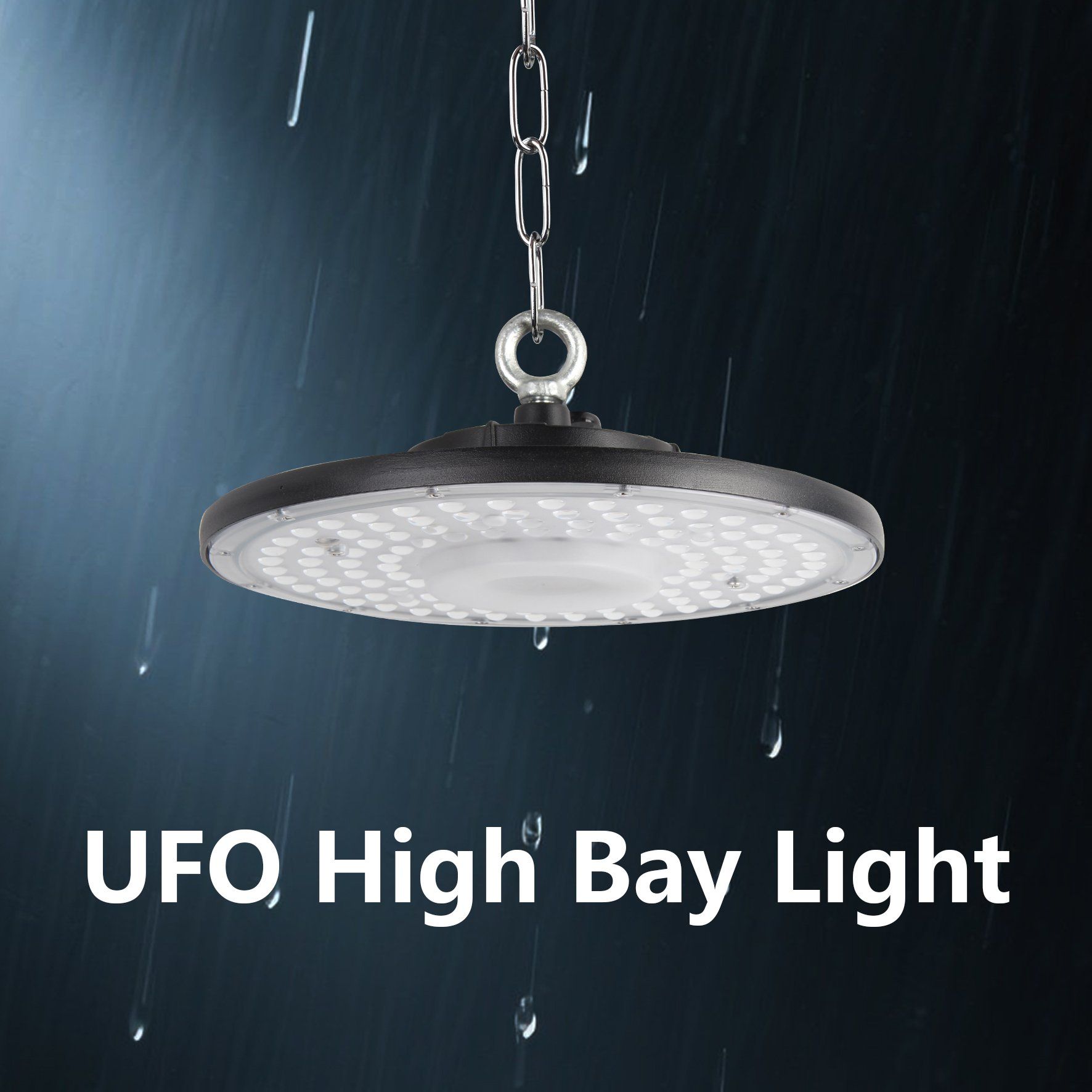 LED UFO High Bay Light 100W-240W Durable Outdoor Lighting with IP65 Rating Ideal for Garage, Plant, Workshop, and Commercial Spaces