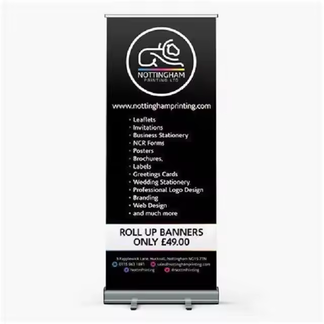 Wholesale Banner Stand Roll Up Banner Aluminium Display Stands Aluminum Retractable Banners For Advertising And Promotion