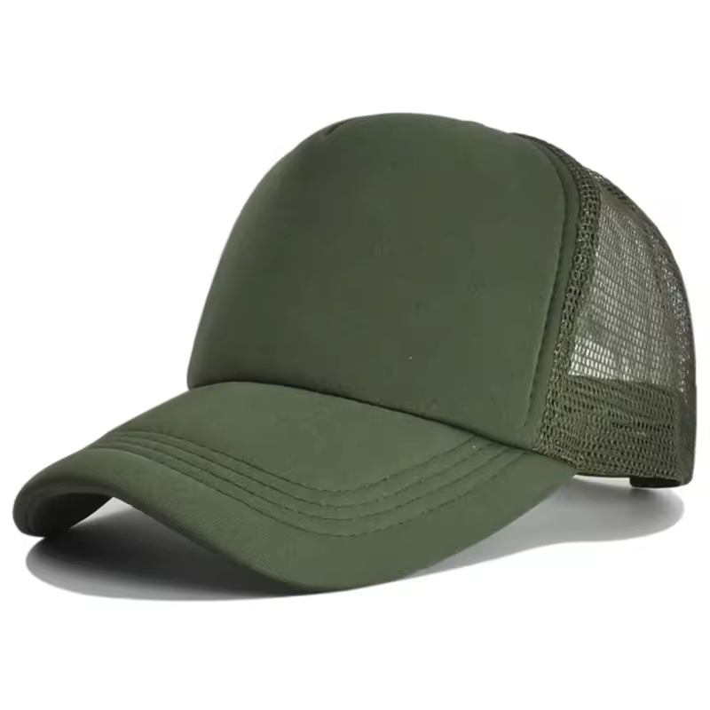 Oem Odm Professional Custom Printing Embroidery Logo Mesh Wholesale Plain 5 Panel Trucker Cap For Summer Outdoor Sports Wear