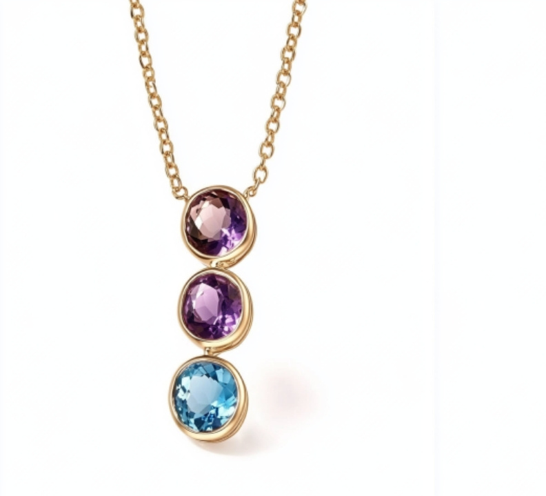 Latest Design Women Sterling Silver Elegant Simple Pendant Minimalist S925 Zircon Necklace