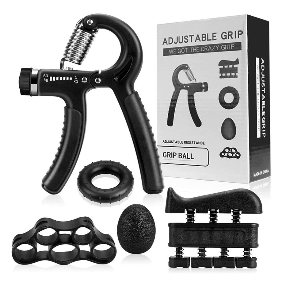Wholesale Adjustable Resistance Hand Gripper Finger Stretcher 5 Pack Forearm Exerciser Wholesale Hand Grip Strengthener