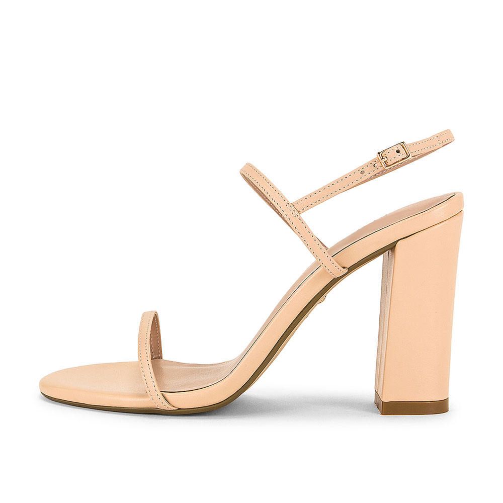 Summer High Heels Nude Sandals for Women and Ladies Chunky Heels Girls Latest Hot Dress Shoes