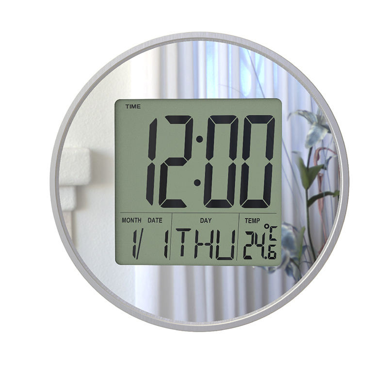 Contemporary Wall LCD Clock for Living Room and Office