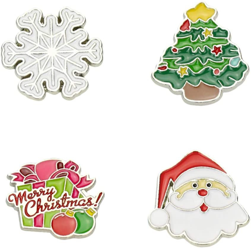 Set Flower Bull Blue Christmas Event Santa Coming Hot Sale Supply Decoration Home Crafts Promotion Free Sample Metal Lapel Pin