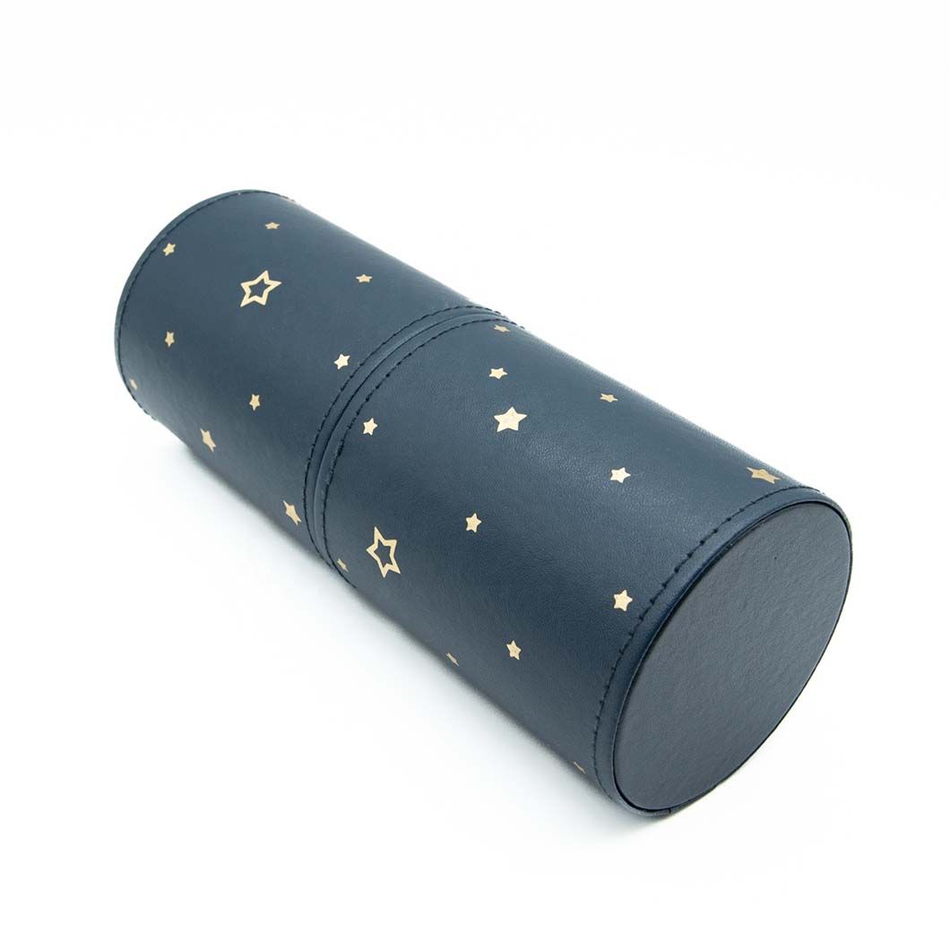 Waterproof PU Leather Makeup Brush Organizer Canister Bag