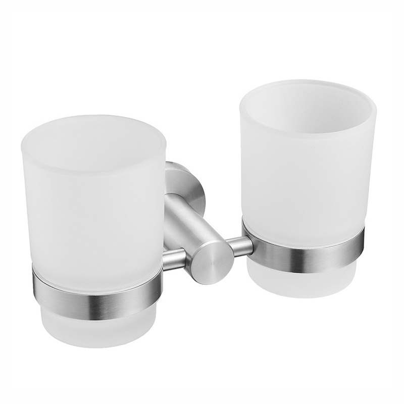 Wholesale Fitting Bathroom Hardware Set Double Toothbrush Cup Holder
