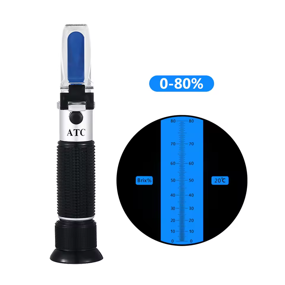 Original Genuine High Accuracy Good Price Hand-held Auto Refractometer 0-80% Brix Refractometer For Oil Testing