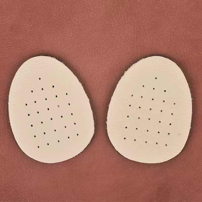 High Quality Latex Foam Anti-slip Genuine Cowhide Leather Half Forefoot Pad Insoles One Size Fits All