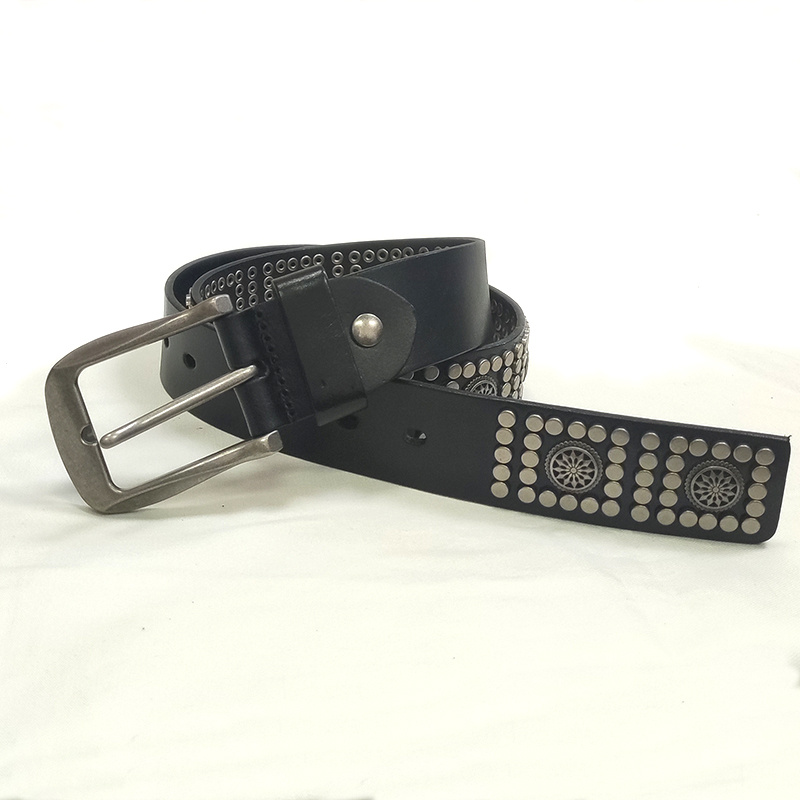Hot Selling Hip-Hop Trend Punk Style Rivet Design Belt
