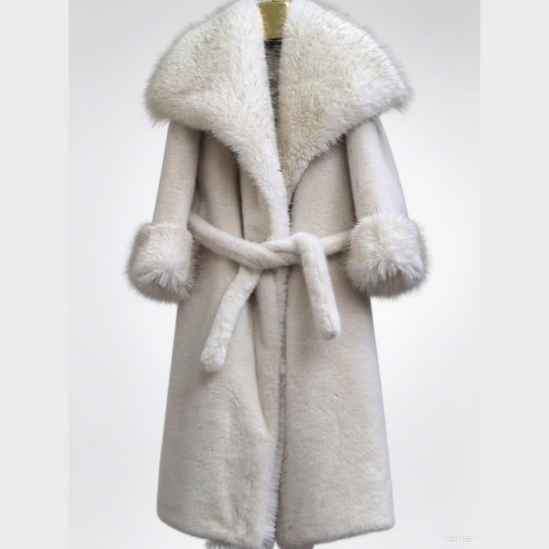 High-Density Faux Mink Long Coat - Factory Direct Wholesale Bulk Supply
