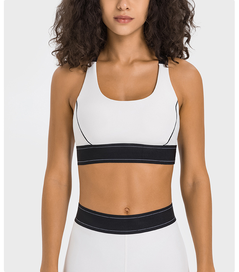 Wholesales Medium Support Good Quality Padded Workout Gym Fitness Sports Adjusted Strap Yoga Bra Crop Tops for Women